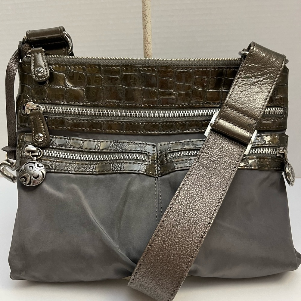 Brighton Nylon and leather crossbody bag